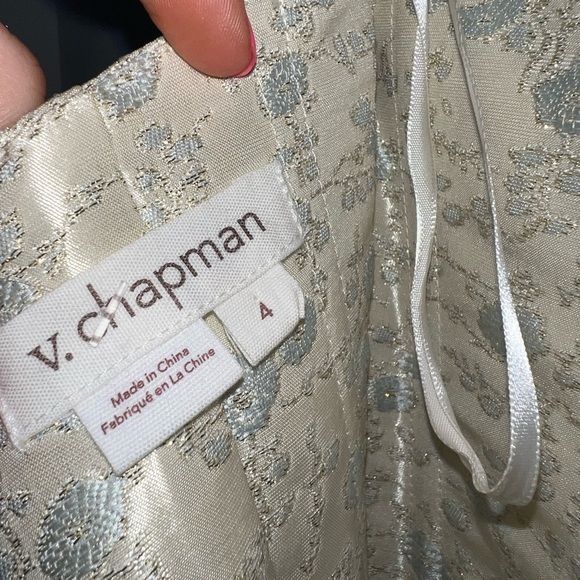 V. Chapman Virginia Tiered Strapless Corset Midi Dress bridal size 4 - Picture 15 of 16